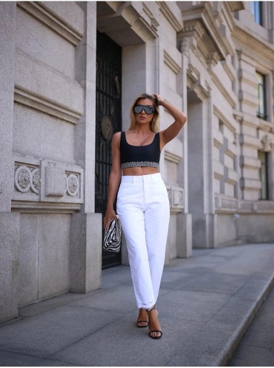 Top com elástico personalizado