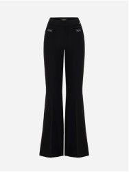 Calça corte de sino com aplicações metálicas