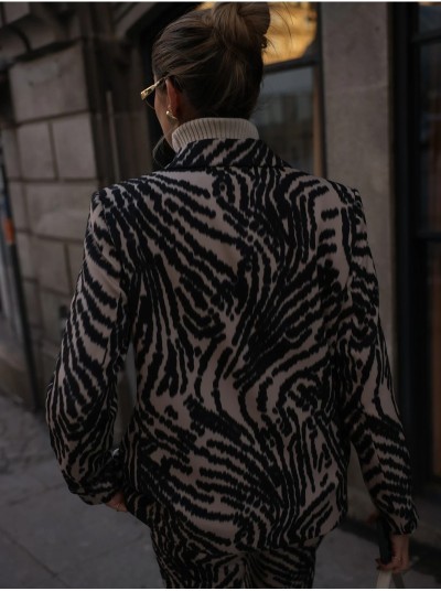 Blazer estampado de corte fluído
