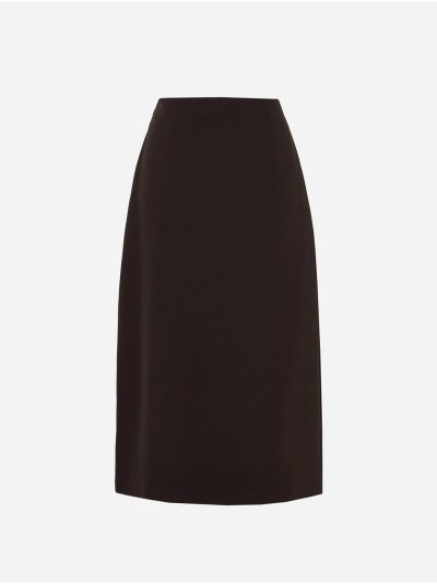 Saia de comprimento midi com detalhe de rebites