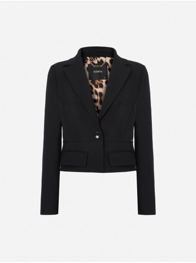 Short blazer with flaps