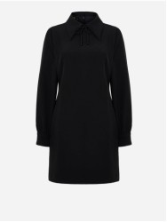 Vestido detalhe laço pérolas no decote