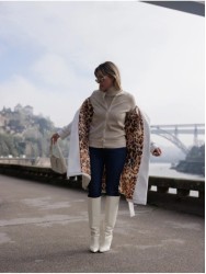 Turtleneck sweater with monogram design