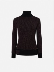 Turtleneck sweater with monogram design