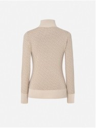 Turtleneck sweater with monogram design