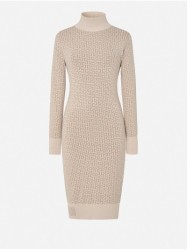Knitted dress with monogram design