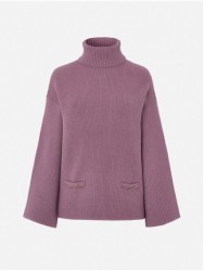 Camisola com efeito canelado e detalhe de corrente