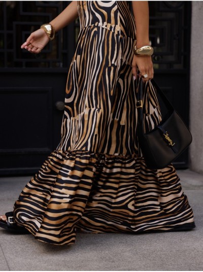 Printed dress with knot details