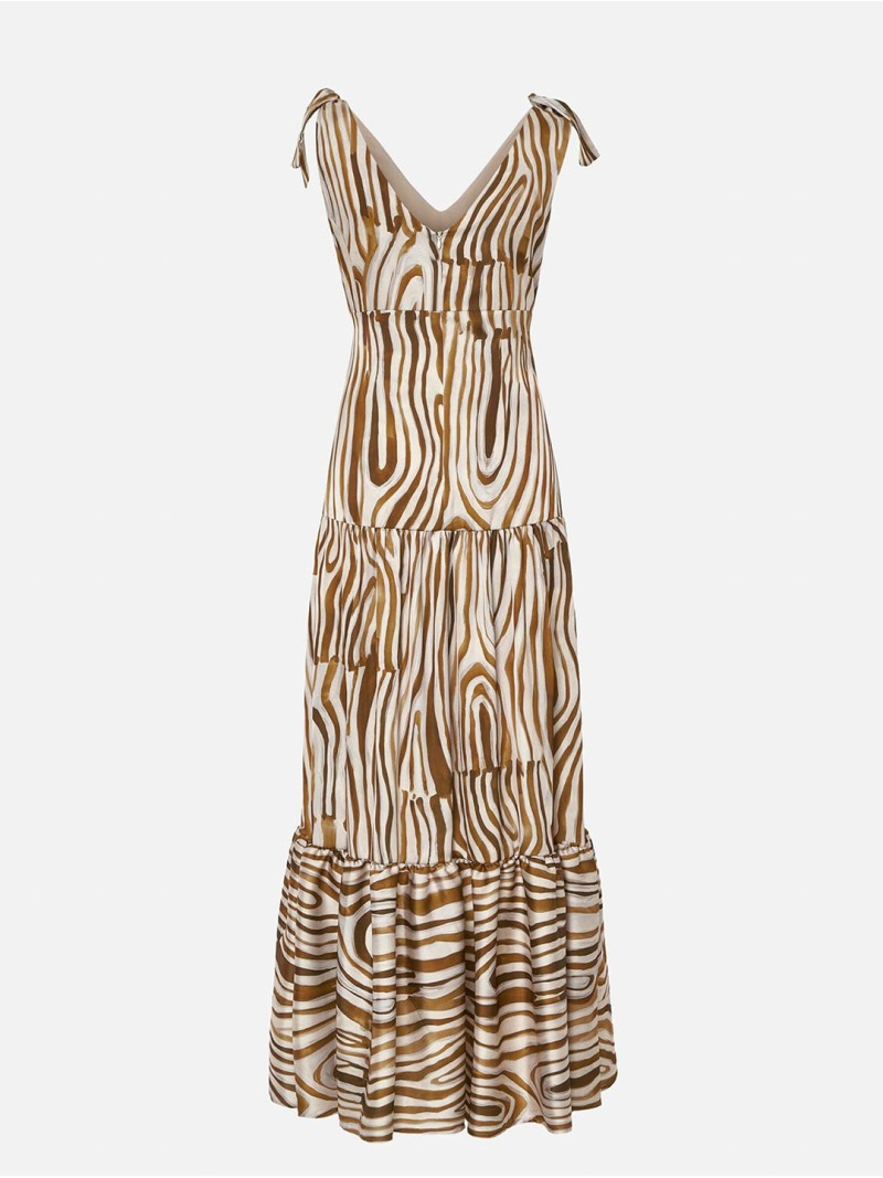 Printed dress with knot details