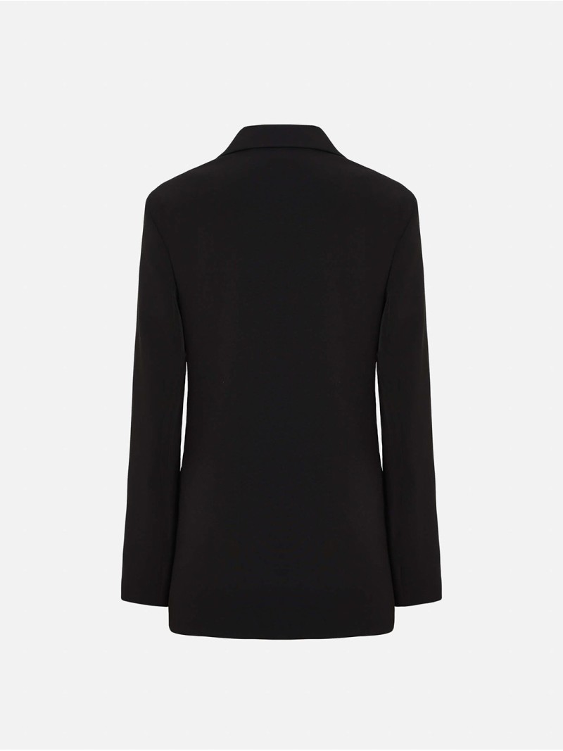 Blazer with custom metallic appliqué details