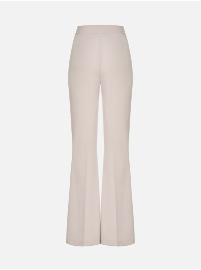Flared trousers with metallic appliqué details