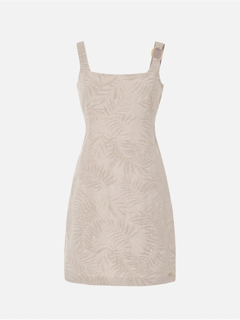 Vestido curto com detalhe de aplicação na alça