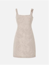 Vestido curto com detalhe de aplicação na alça