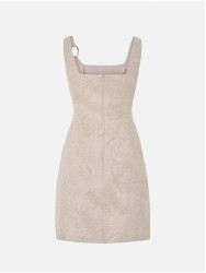 Vestido curto com detalhe de aplicação na alça