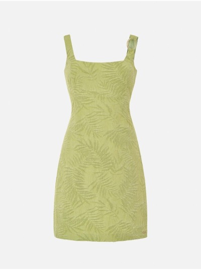 Vestido curto com detalhe de aplicação na alça