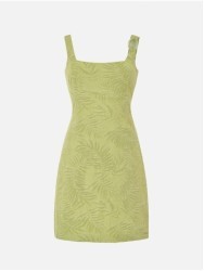 Vestido curto com detalhe de aplicação na alça