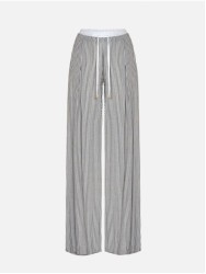 Printed pants with elastic waistband