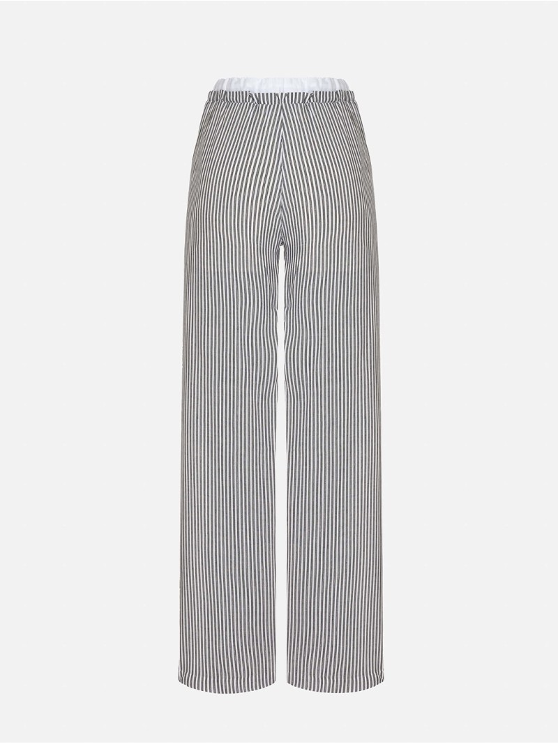 Printed pants with elastic waistband
