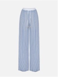 Printed pants with elastic waistband