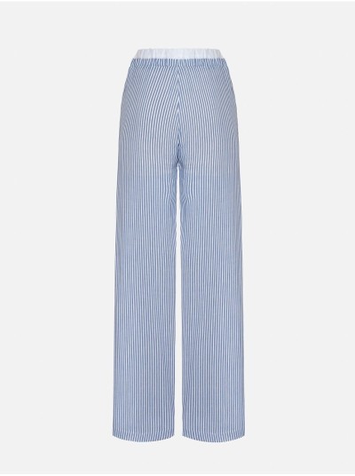 Printed pants with elastic waistband