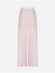 Printed pants with elastic waistband