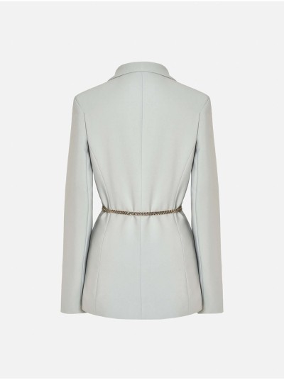Blazer com pormenor de cinto metálico