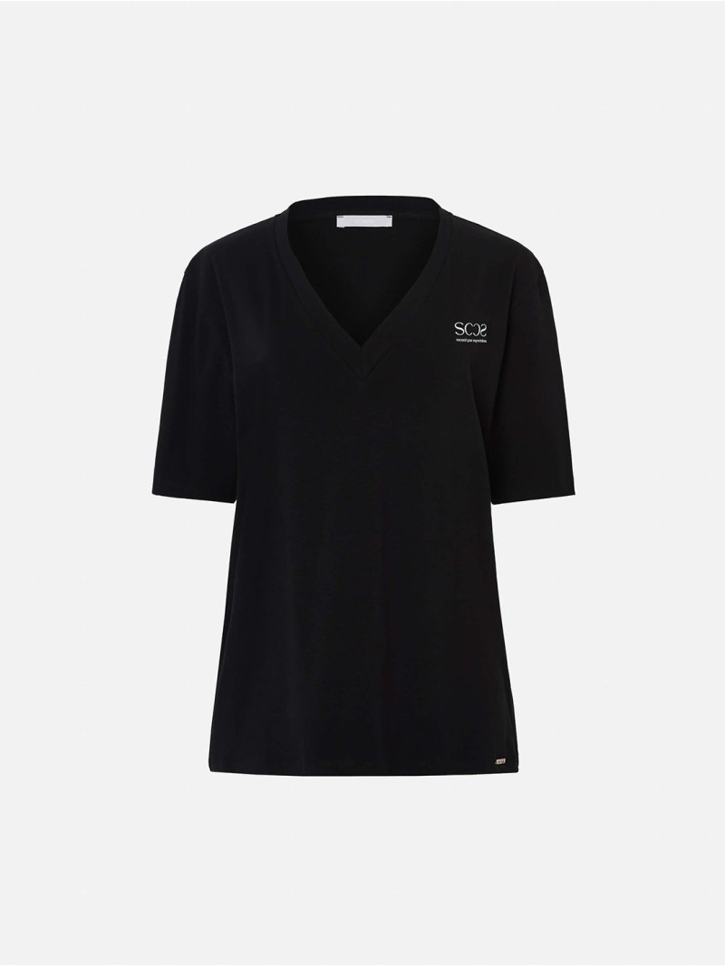 Camisola com estampado localizado