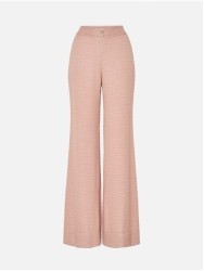 Straight-cut pants in fantasy fabric