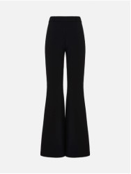 Flared trousers with a metallic belt