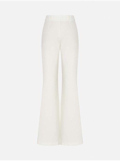 Flared trousers with a metallic belt