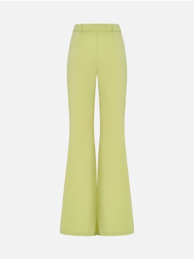 Flared trousers with a metallic belt