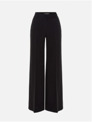 Plain trousers with a wide-leg cut
