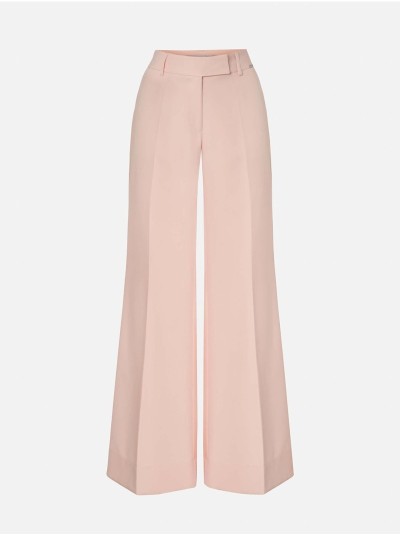 Plain trousers with a wide-leg cut