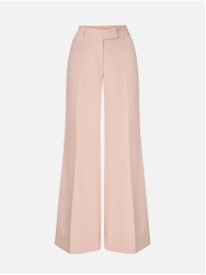 Plain trousers with a wide-leg cut