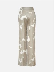 Long trousers in printed fabric