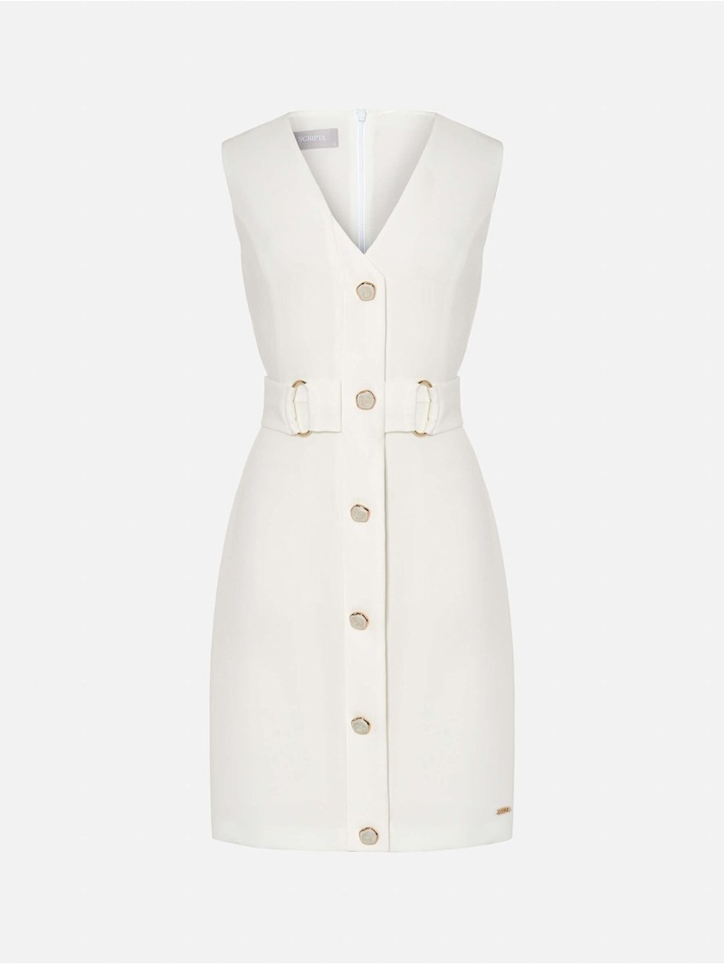Short dress with button detail