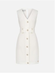 Short dress with button detail