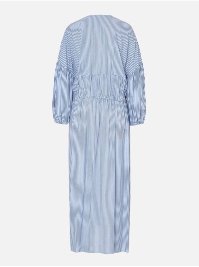Vestido fluído às riscas