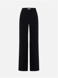 Straight-cut trousers in solid fabric