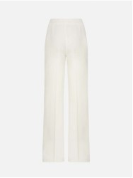Straight-cut trousers in solid fabric