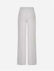 Straight-cut trousers in solid fabric