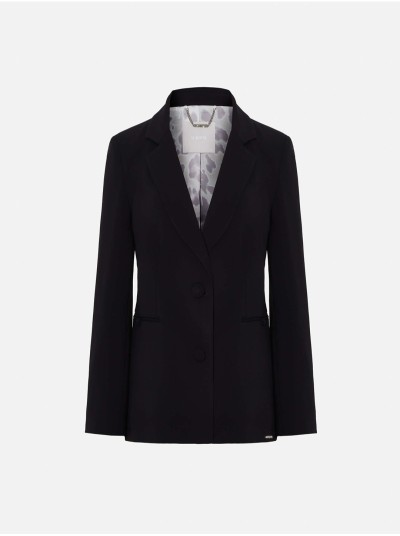 Blazer de corte solto com botões forrados