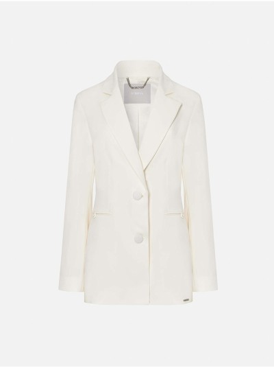 Blazer de corte solto com botões forrados