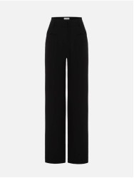 Long trousers with a straight fit and high waist