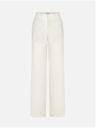 Long trousers with a straight fit and high waist