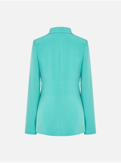 Blazer em tecido liso de corte ajustado