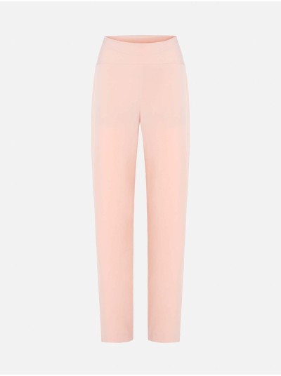 Calça de cintura subida e perneira justa