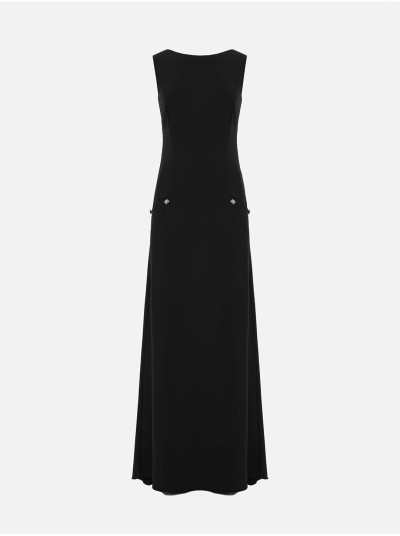 Vestido comprido com costas abertas