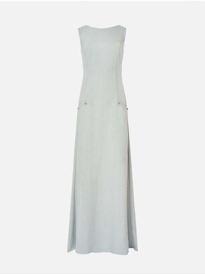 Vestido comprido com costas abertas