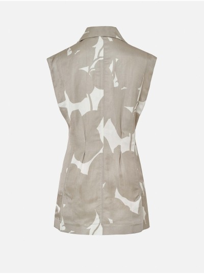 Printed vest with shoulder pads